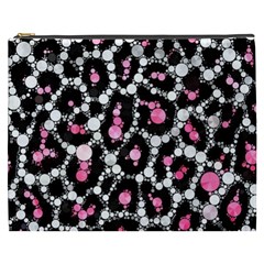 Pink Cheetah Bling Cosmetic Bag (xxxl)