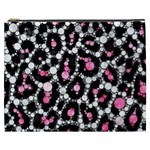 Pink Cheetah Bling Cosmetic Bag (XXXL) Front