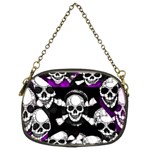 Purple Haze Skull And Crossbones  Chain Purse (Two Sided)  Front