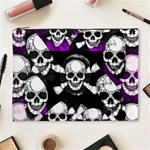 Purple Haze Skull And Crossbones  Cosmetic Bag (XL) Front