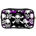 Purple Haze Skull And Crossbones  Travel Toiletry Bag (Two Sides) Front