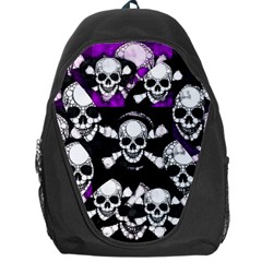 Purple Haze Skull And Crossbones  Backpack Bag by OCDesignss