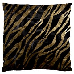 Gold Zebra  Large Cushion Case (two Sided)  by OCDesignss