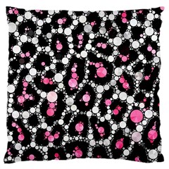 Pink Cheetah Bling Large Cushion Case (two Sided)  by OCDesignss