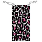 Pink Cheetah Bling Jewelry Bag Back