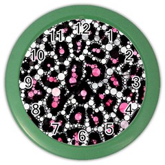 Pink Cheetah Bling Wall Clock (color) by OCDesignss