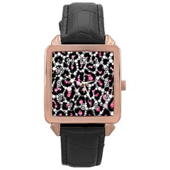 Pink Cheetah Bling Rose Gold Leather Watch  by OCDesignss