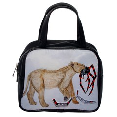 Giant Spider Fights Lion  Classic Handbag (one Side) by creationtruth