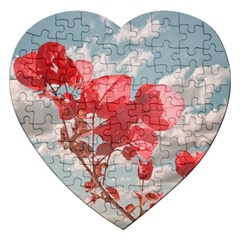 Flowers In The Sky Jigsaw Puzzle (heart) by dflcprints