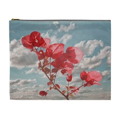 Flowers In The Sky Cosmetic Bag (xl) by dflcprints