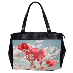 Flowers In The Sky Oversize Office Handbag (two Sides) by dflcprints