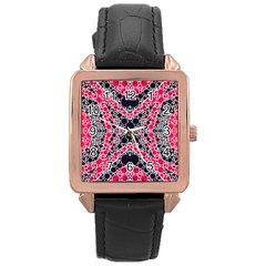 Black Widow  Rose Gold Leather Watch  by OCDesignss