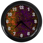 Classy Cheetah Wall Clock (Black) Front