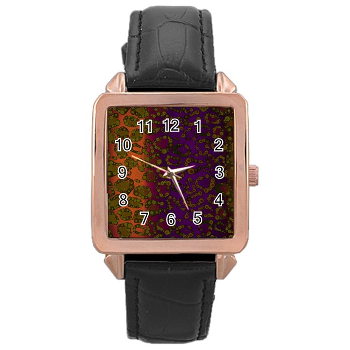 Classy Cheetah Rose Gold Leather Watch 