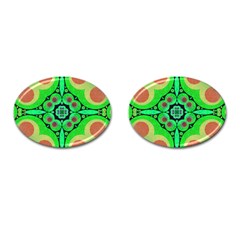 Neon Green  Cufflinks (oval) by OCDesignss