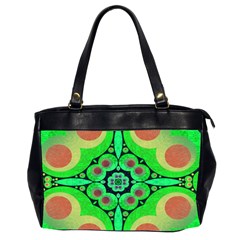 Neon Green  Oversize Office Handbag (two Sides) by OCDesignss