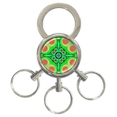 Neon Green  3-ring Key Chain by OCDesignss