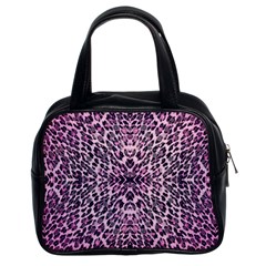 Pink Leopard  Classic Handbag (two Sides) by OCDesignss