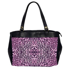 Pink Leopard  Oversize Office Handbag (two Sides)