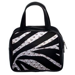 Metal Zebra  Classic Handbag (two Sides) by OCDesignss