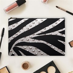 Metal Zebra  Cosmetic Bag (large) by OCDesignss