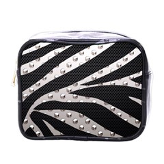 Metal Zebra  Mini Travel Toiletry Bag (one Side) by OCDesignss