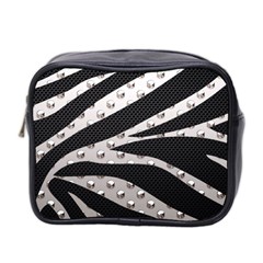 Metal Zebra  Mini Travel Toiletry Bag (two Sides) by OCDesignss