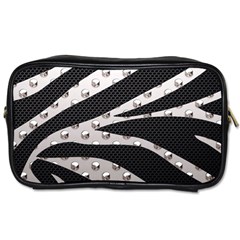 Metal Zebra  Travel Toiletry Bag (one Side) by OCDesignss