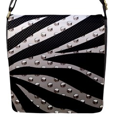 Metal Zebra  Flap Closure Messenger Bag (small) by OCDesignss