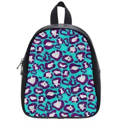 Turquoise Cheetah School Bag (small)