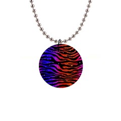 Rainbow Zebra  Button Necklace by OCDesignss