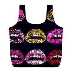 Bling Lips  Reusable Bag (l) by OCDesignss