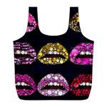 Bling Lips  Reusable Bag (L) Front