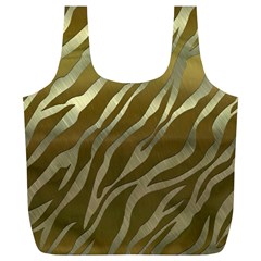 Metal Gold Zebra  Reusable Bag (xl) by OCDesignss