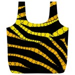 Yellow Bling Zebra  Reusable Bag (XL) Front