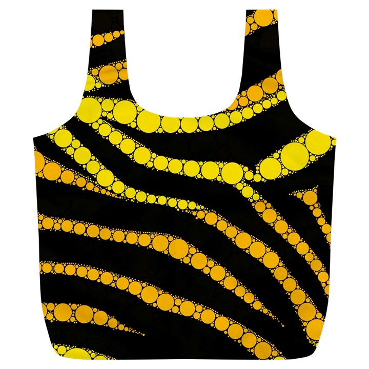 Yellow Bling Zebra  Reusable Bag (XL)