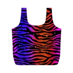 Rainbow Zebra  Reusable Bag (M) Back