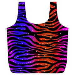 Rainbow Zebra  Reusable Bag (xl) by OCDesignss