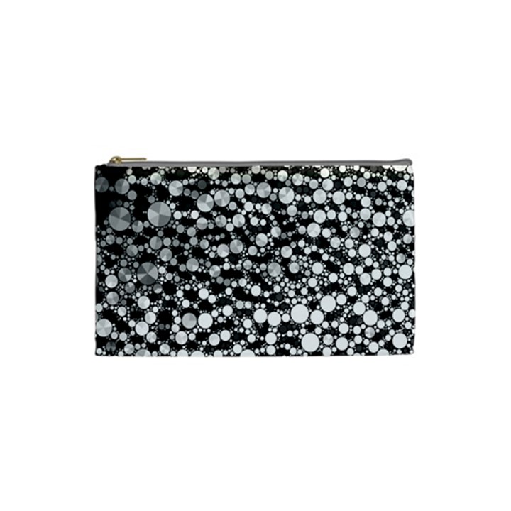 White Cheetah Bling Cosmetic Bag (Small)