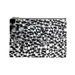 White Cheetah Bling Cosmetic Bag (large) by OCDesignss