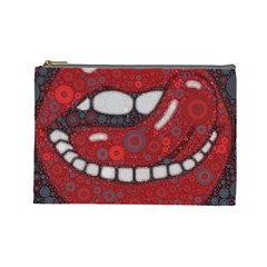 Yummy Red Lips Cosmetic Bag (large) by OCDesignss