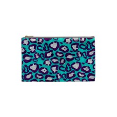 Turquoise Cheetah Cosmetic Bag (small) by OCDesignss