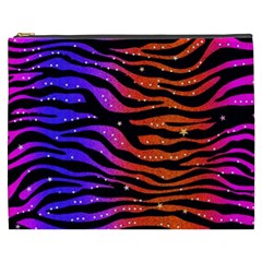 Rainbow Zebra  Cosmetic Bag (xxxl) by OCDesignss