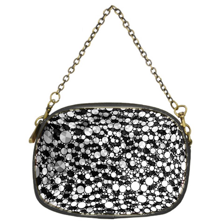 White Cheetah Bling Chain Purse (Two Sided) 