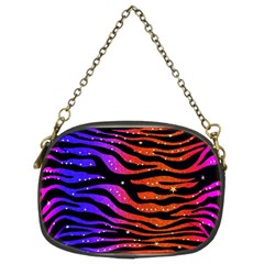 Rainbow Zebra  Chain Purse (two Sided)  by OCDesignss