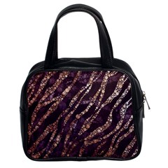 Lavender Gold Zebra  Classic Handbag (two Sides) by OCDesignss