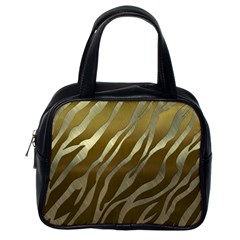 Metal Gold Zebra  Classic Handbag (one Side) by OCDesignss