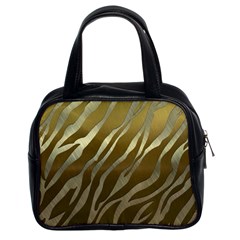 Metal Gold Zebra  Classic Handbag (two Sides) by OCDesignss