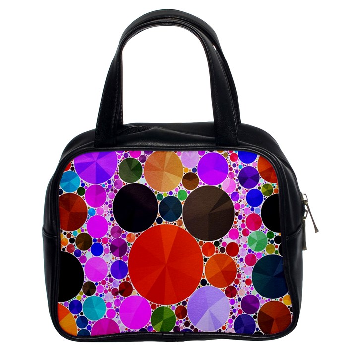 Bling Polka Dot Classic Handbag (Two Sides)