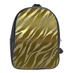 Metal Gold Zebra  School Bag (large)